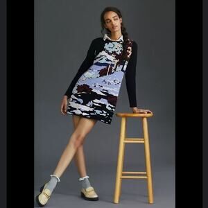 Anthropologie Maeve Snenic mini sweater dress